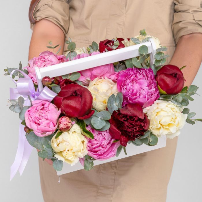 15 Peonies Mix in a box