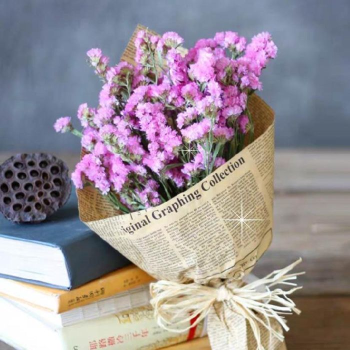 15 Pink Statice dried flowers