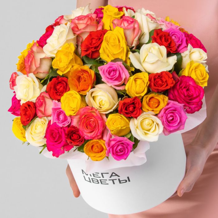 55 Mix Roses in a box