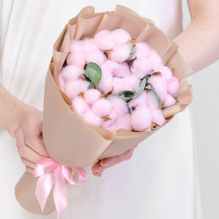 Ready-made bouquet Т9 Pink CottonsУ dried flowers