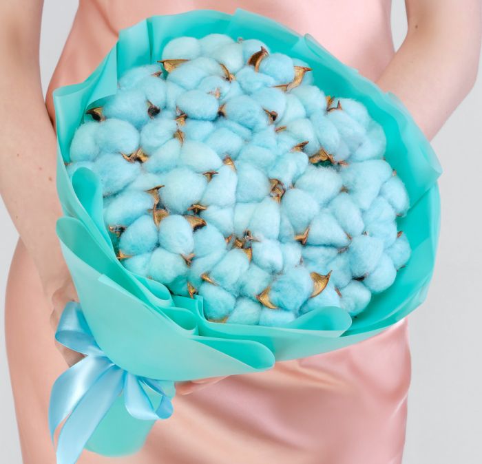 Ready bouquet Т25 Blue CottonУ dried flowers