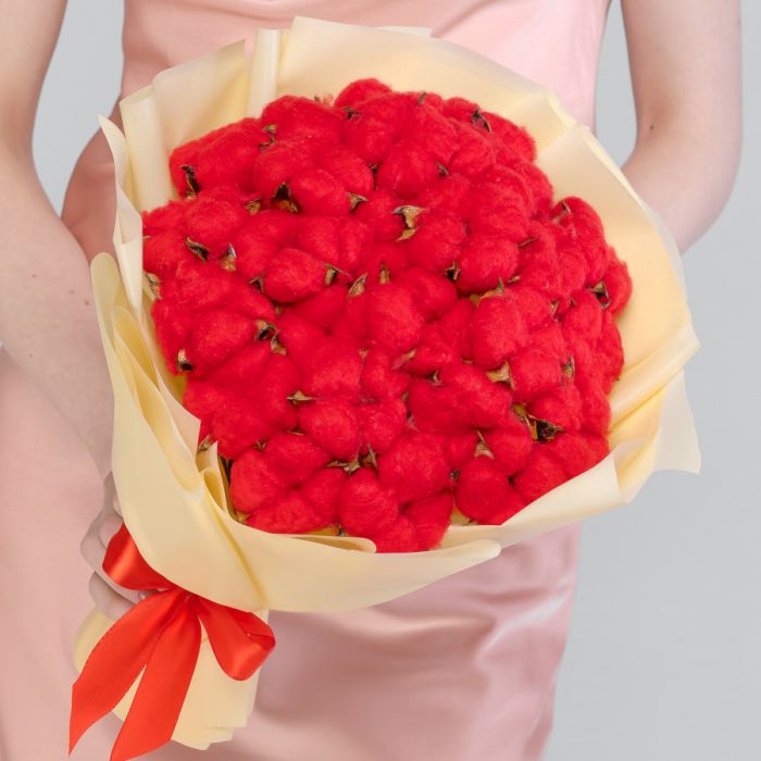 Bouquet Т25 Red CottonsУ dried flowers