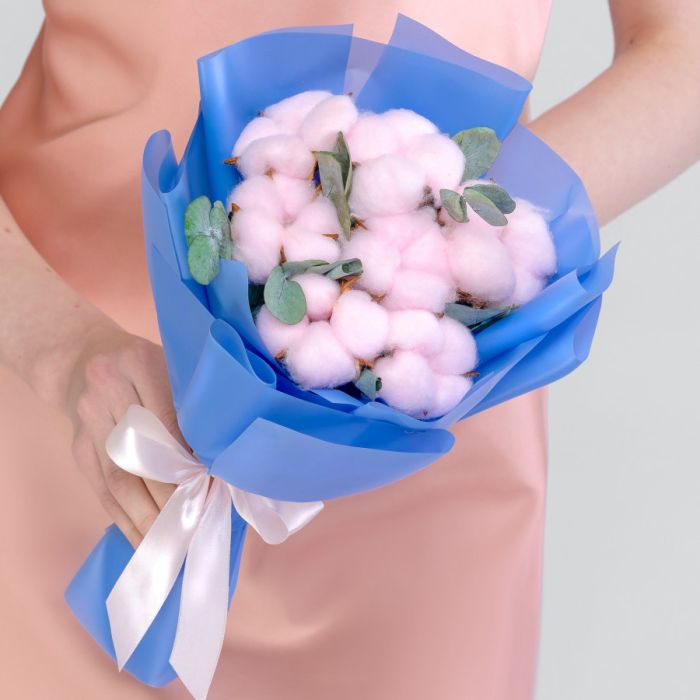 Ready bouquet Т7 Pink CottonsУ dried flowers