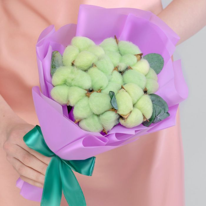 Ready bouquet Т7 Green CottonsУ dried flowers