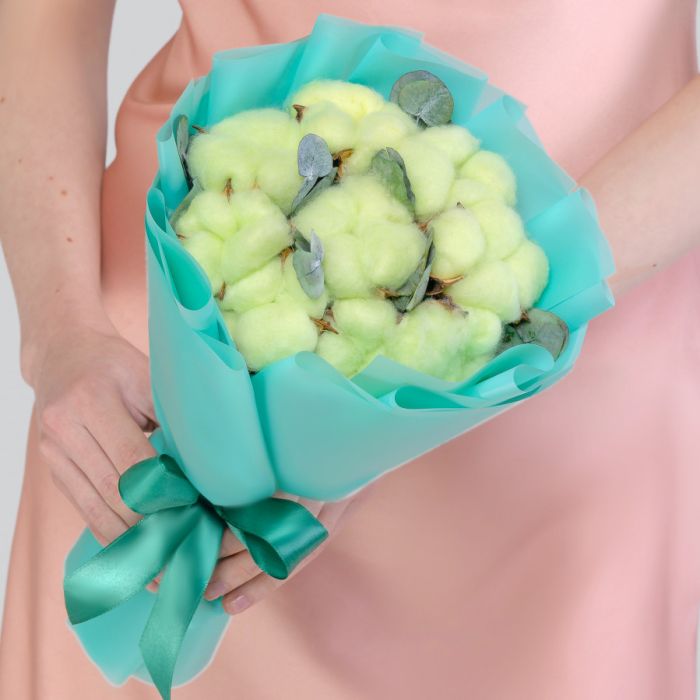 Ready bouquet Т9 Green CottonsУ dried flowers