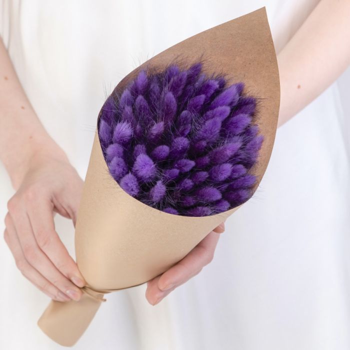 Bouquet ТPurple LagurusУ dried flowers