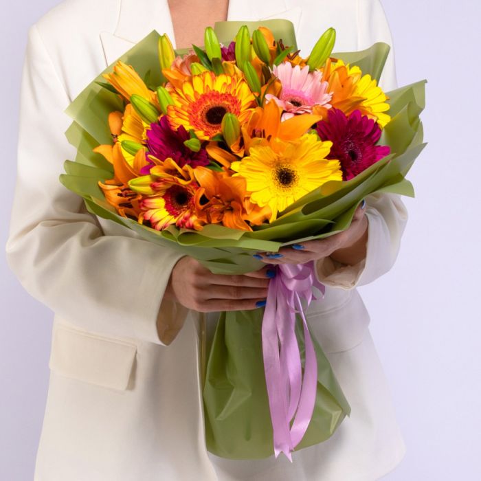 Bouquet ТGerberas and LiliesУ