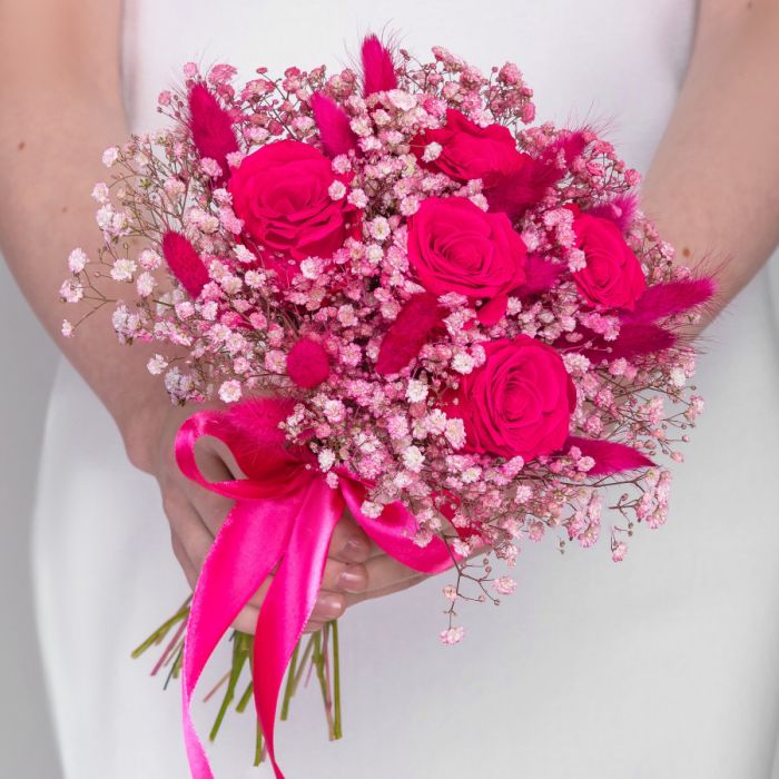 Bouquet ТRaspberry BlossomУ dried flowers