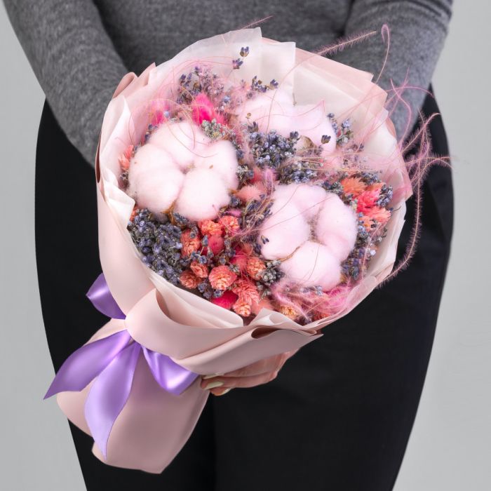 Bouquet ТPink GladeУ dried flowers