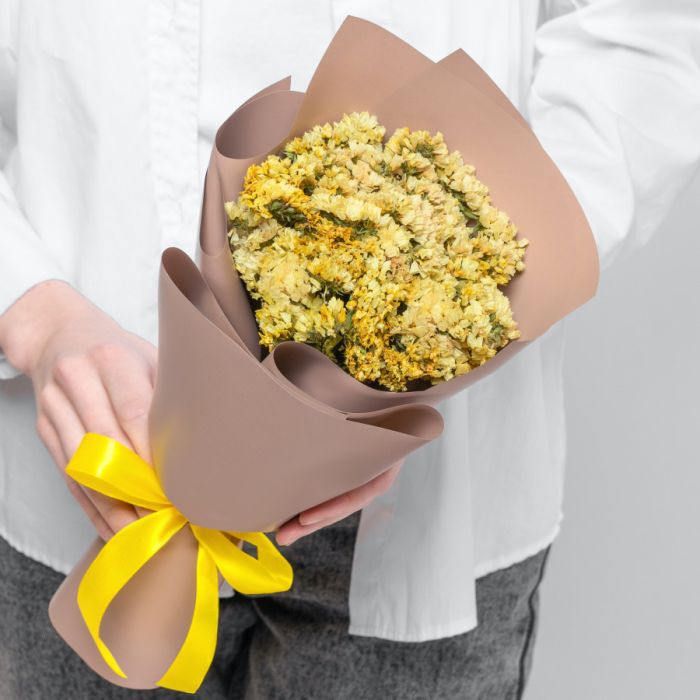 Ready Bouquet ТYellow StaticeУ mini dried flowers