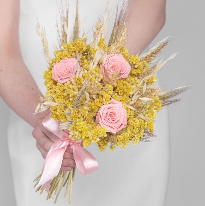 Bouquet ТYellow-PinkУ dried flowers