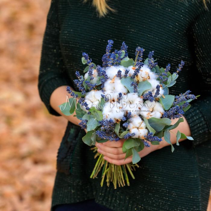 Bouquet ТPink Rose and Blue Dendrobium OrchidУ.